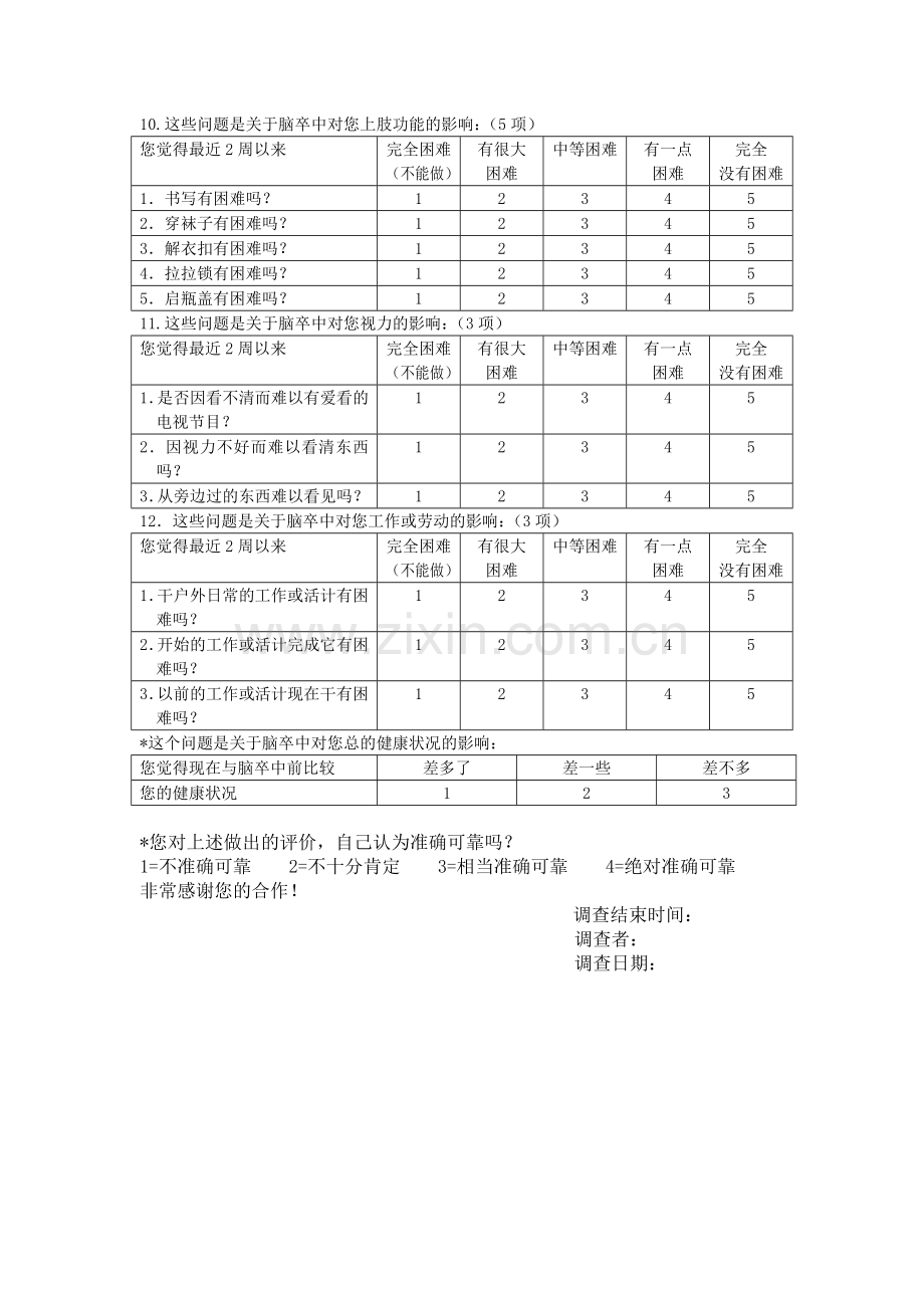 脑卒中专用生活质量量表.doc_第3页