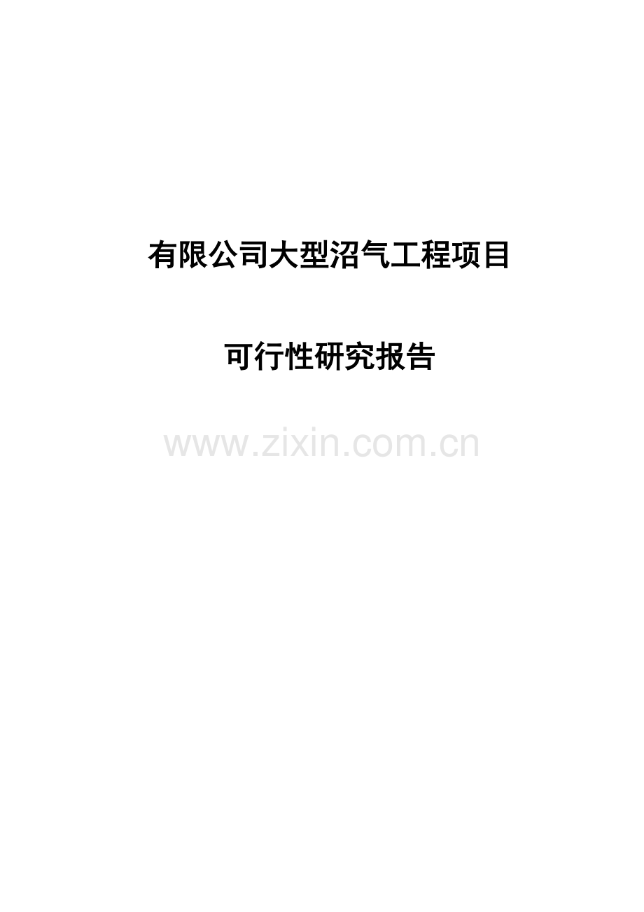 大型沼气工程项目可行性研究报告代项目可行性研究报告.doc_第1页