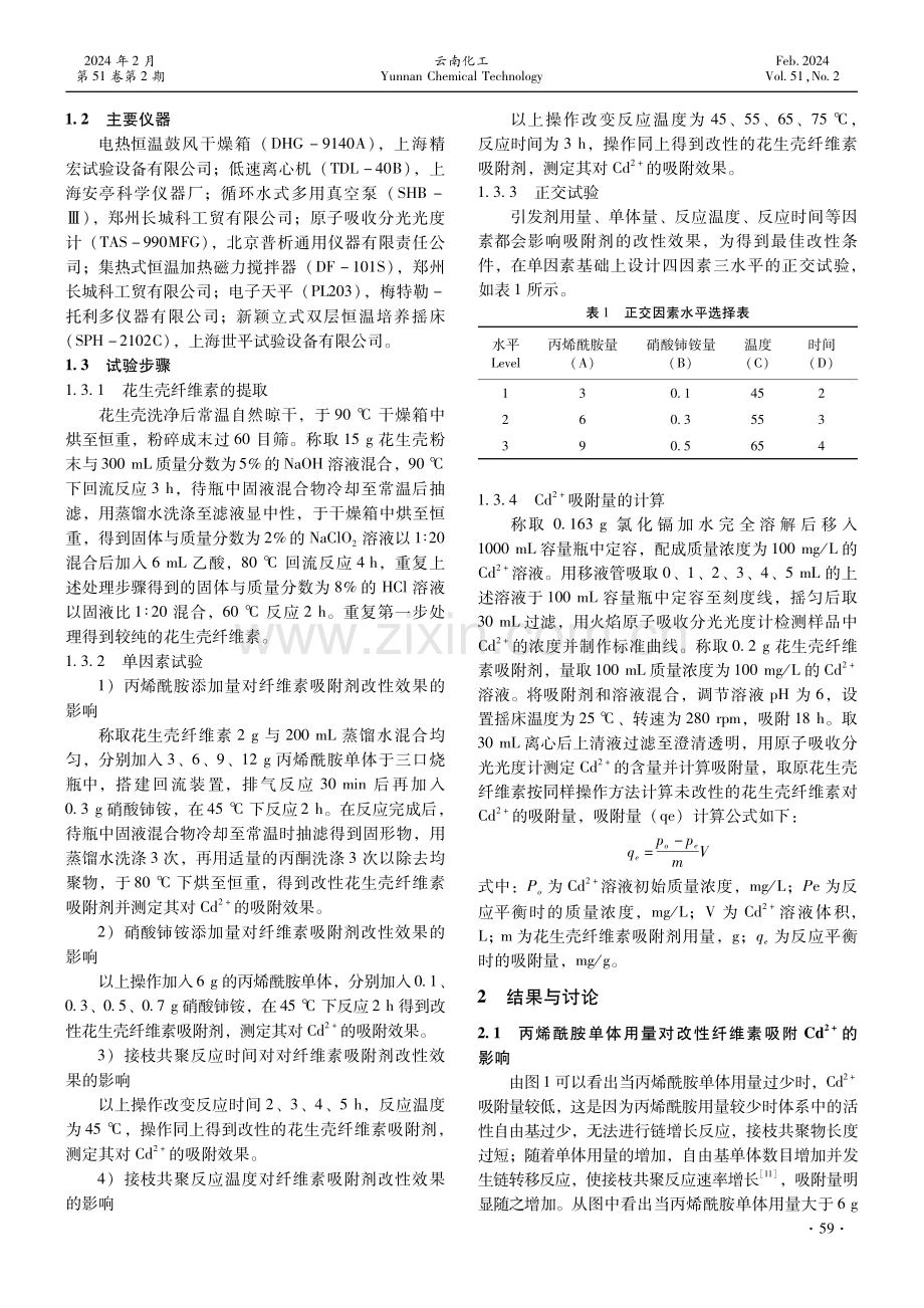 接枝共聚法改性花生壳纤维素条件优化.pdf_第2页