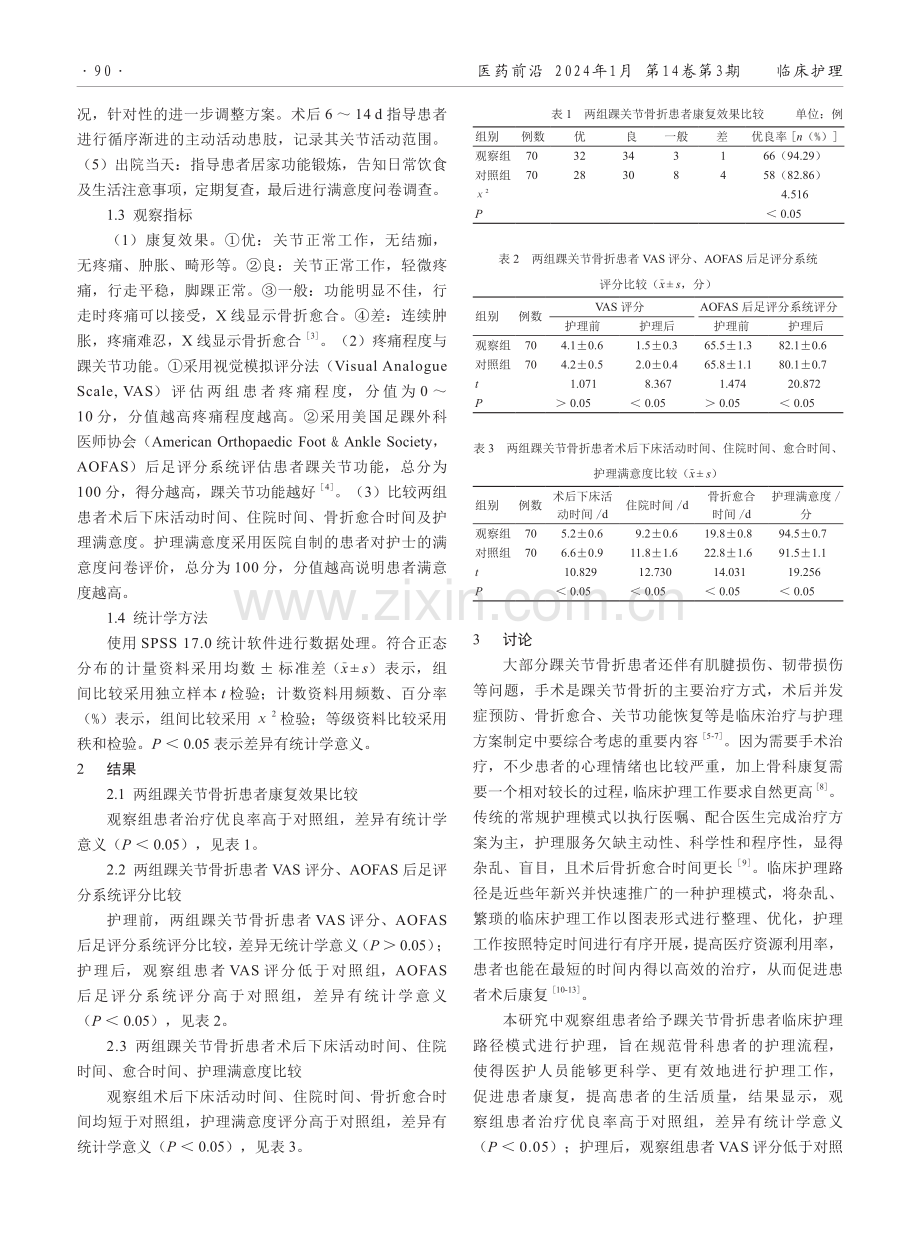 临床护理路径在踝关节骨折患者中的应用效果.pdf_第2页