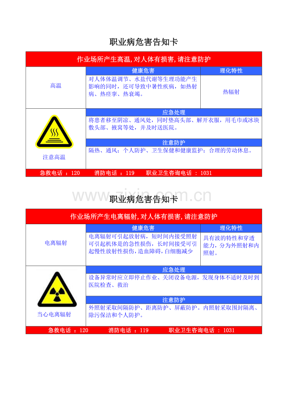 职业病危害告知卡(全套).doc_第2页