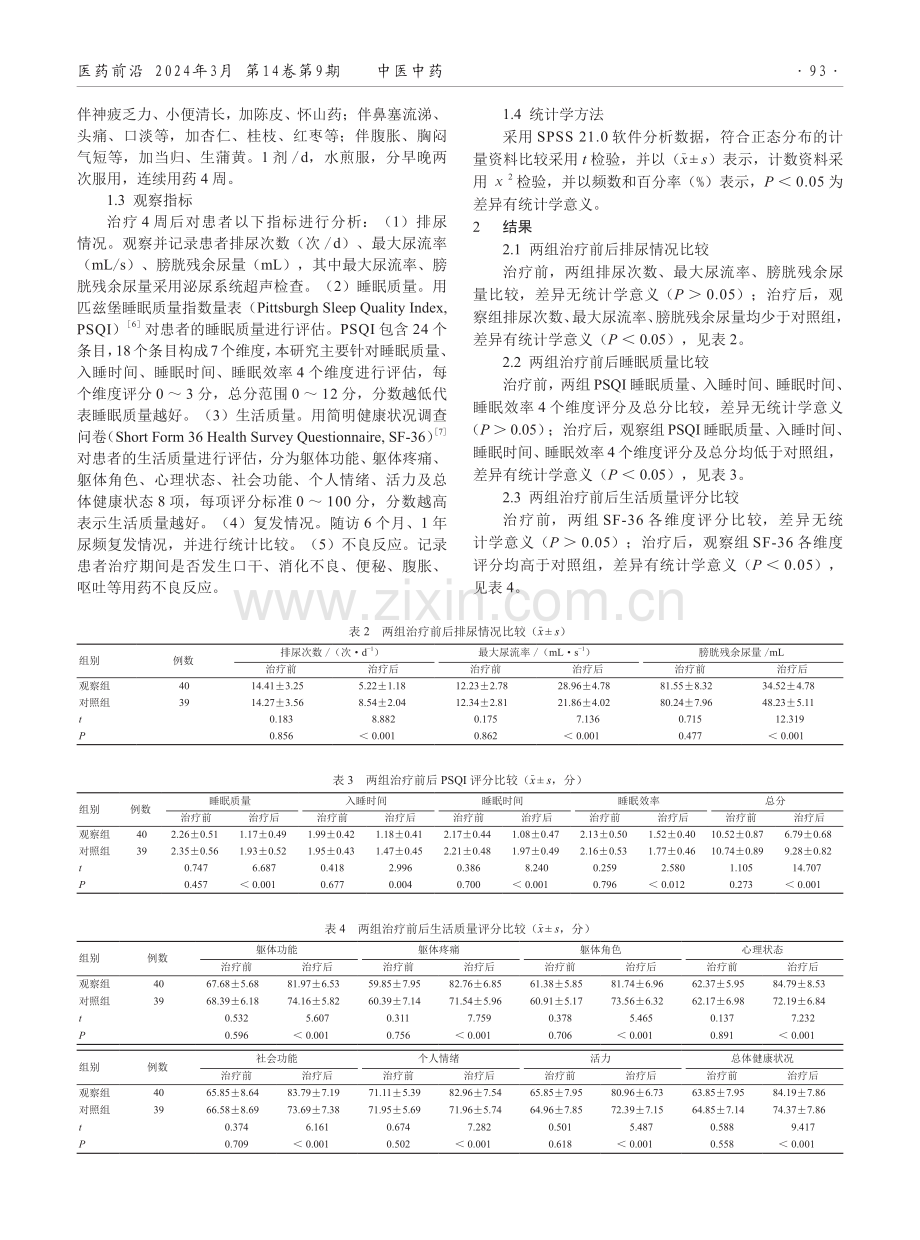 健脾益肾缩尿汤在脾肾气虚型老年性尿频治疗中的应用效果.pdf_第2页