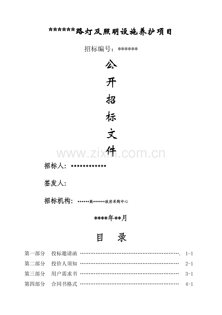 路灯养护招标文件.doc_第1页