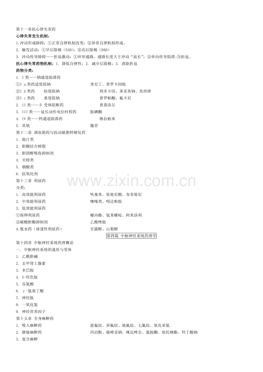 药理学大纲-药物分类.doc_第2页