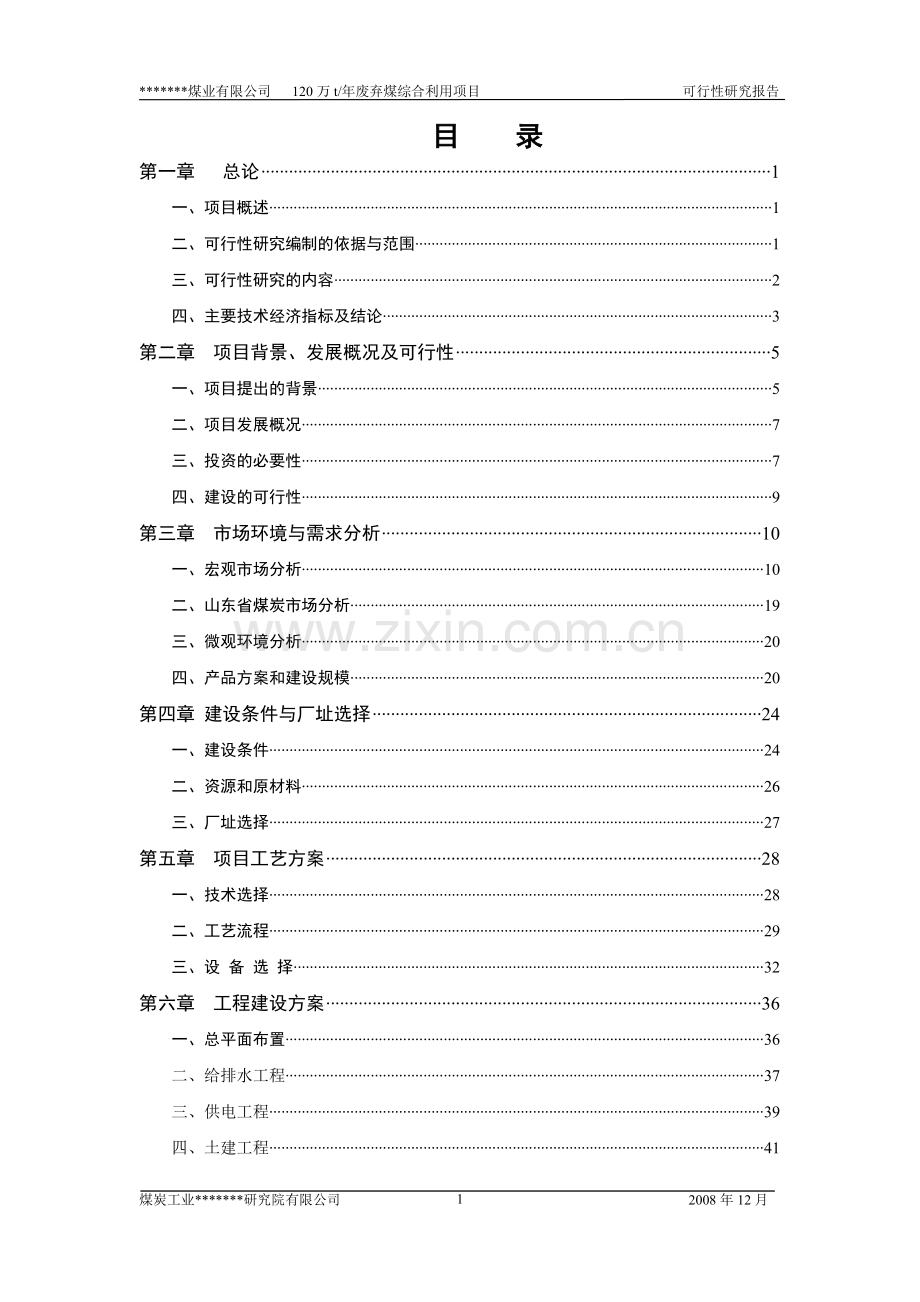 某公司120万吨废弃煤综合利用项目申请建设可研报告(word-优秀甲级资质申请建设可研报告).doc_第2页