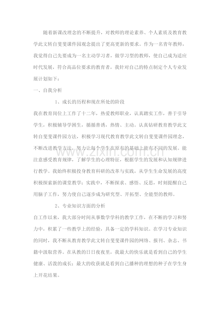 教师个人专业发展目标.doc_第2页