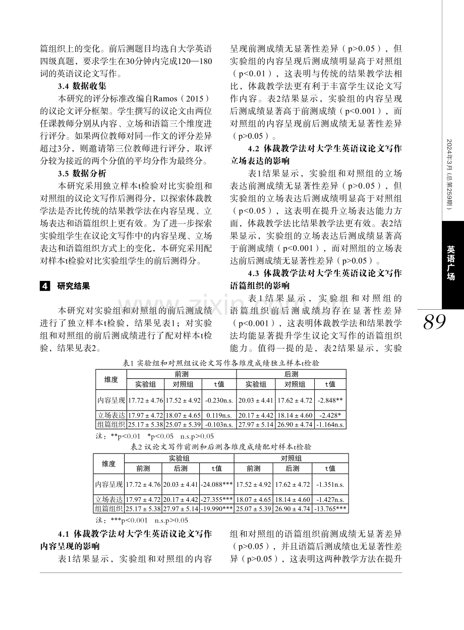 体裁教学法对大学生英语议论文写作能力的影响.pdf_第3页