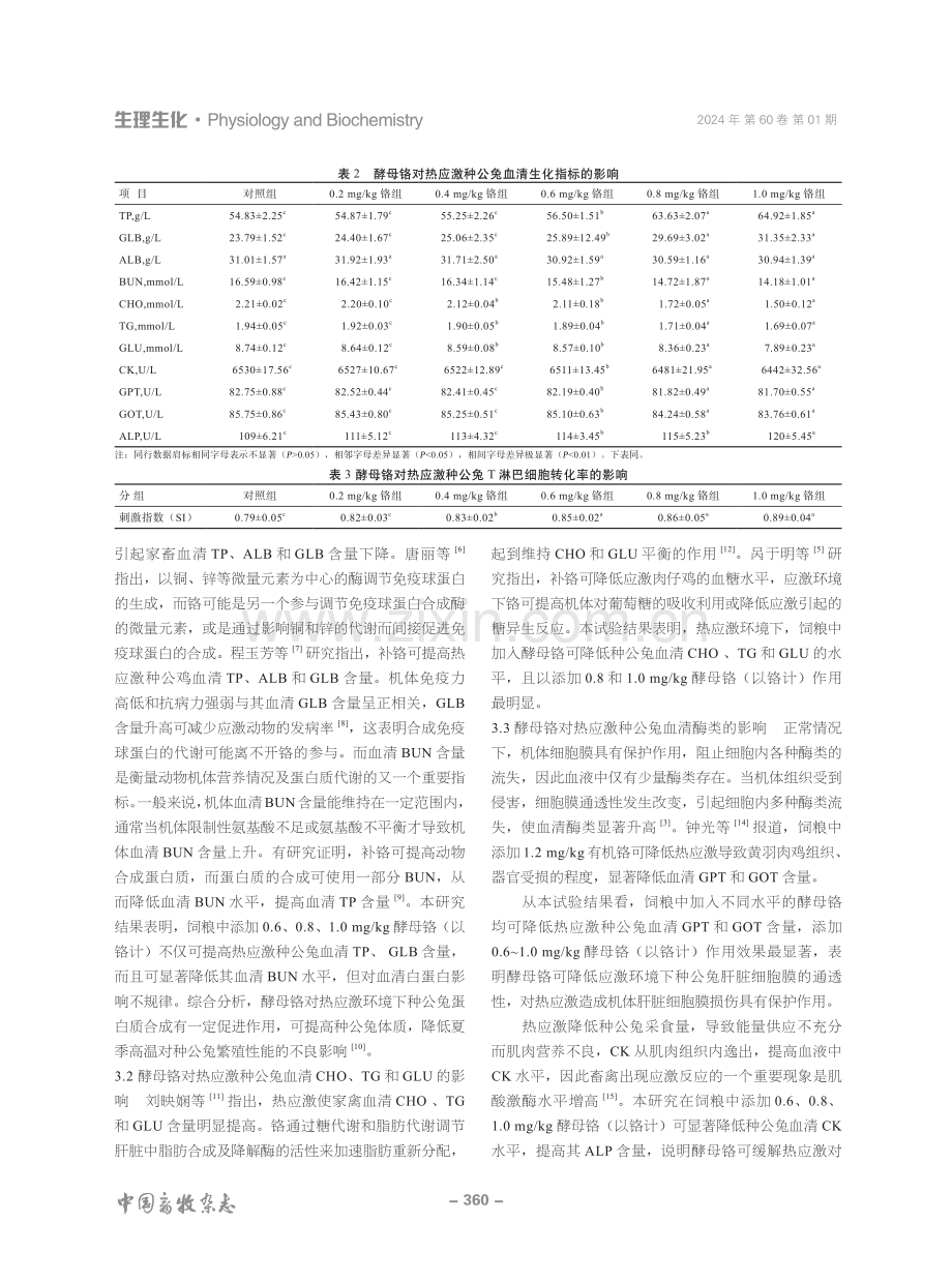 酵母铬缓解热应激种公兔生化指标及对免疫功能的影响.pdf_第3页