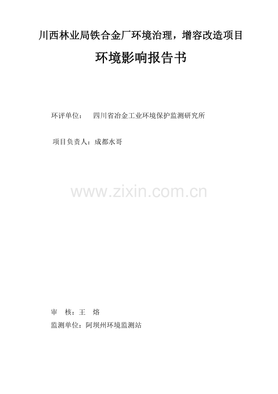 铁合金项目建设环境评估报告书.doc_第2页