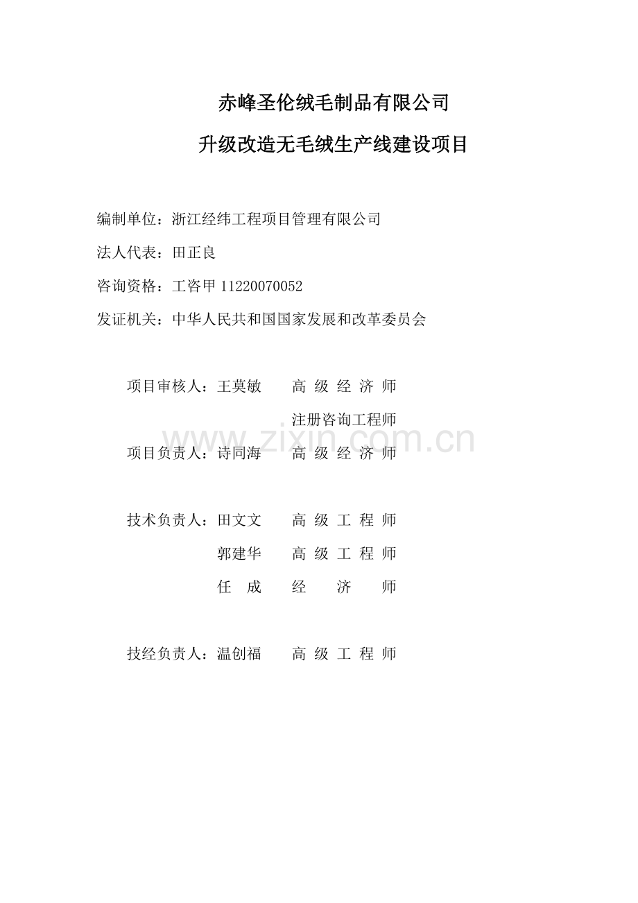 升级改造无毛绒生产线建设项目可研报告.doc_第3页