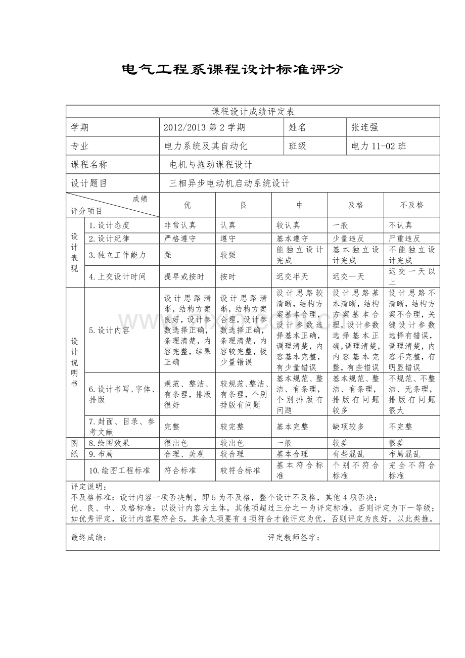 学位论文-—电机拖动课程设计终稿.doc_第2页