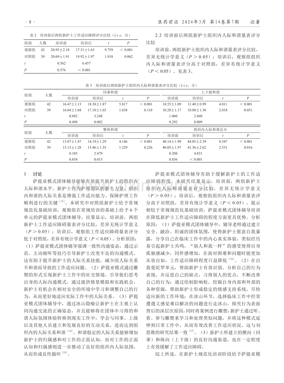 萨提亚模式团体辅导在新护士规范化培训中的应用效果.pdf_第3页