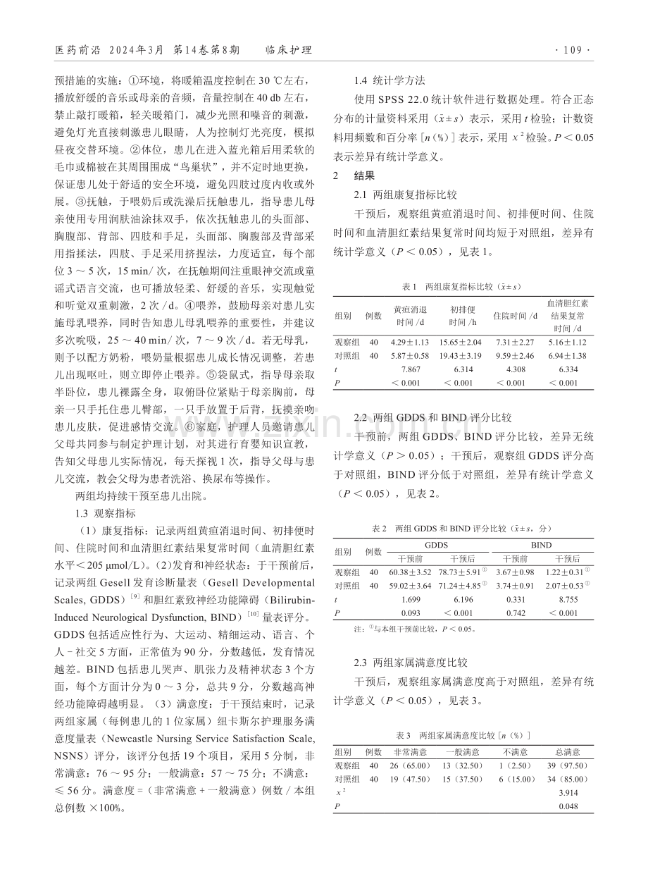 同质化护理联合母儿互动式发育支持干预在新生儿高胆红素血症患儿中的应用效果分析.pdf_第2页