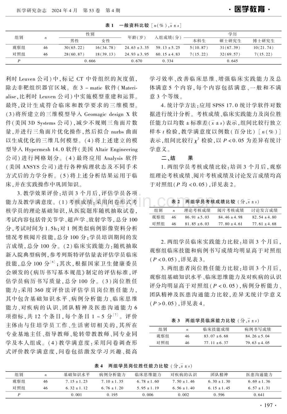 三维重建及有限元技术在骨外科住院医师影像学教学中的应用 (1).pdf_第2页