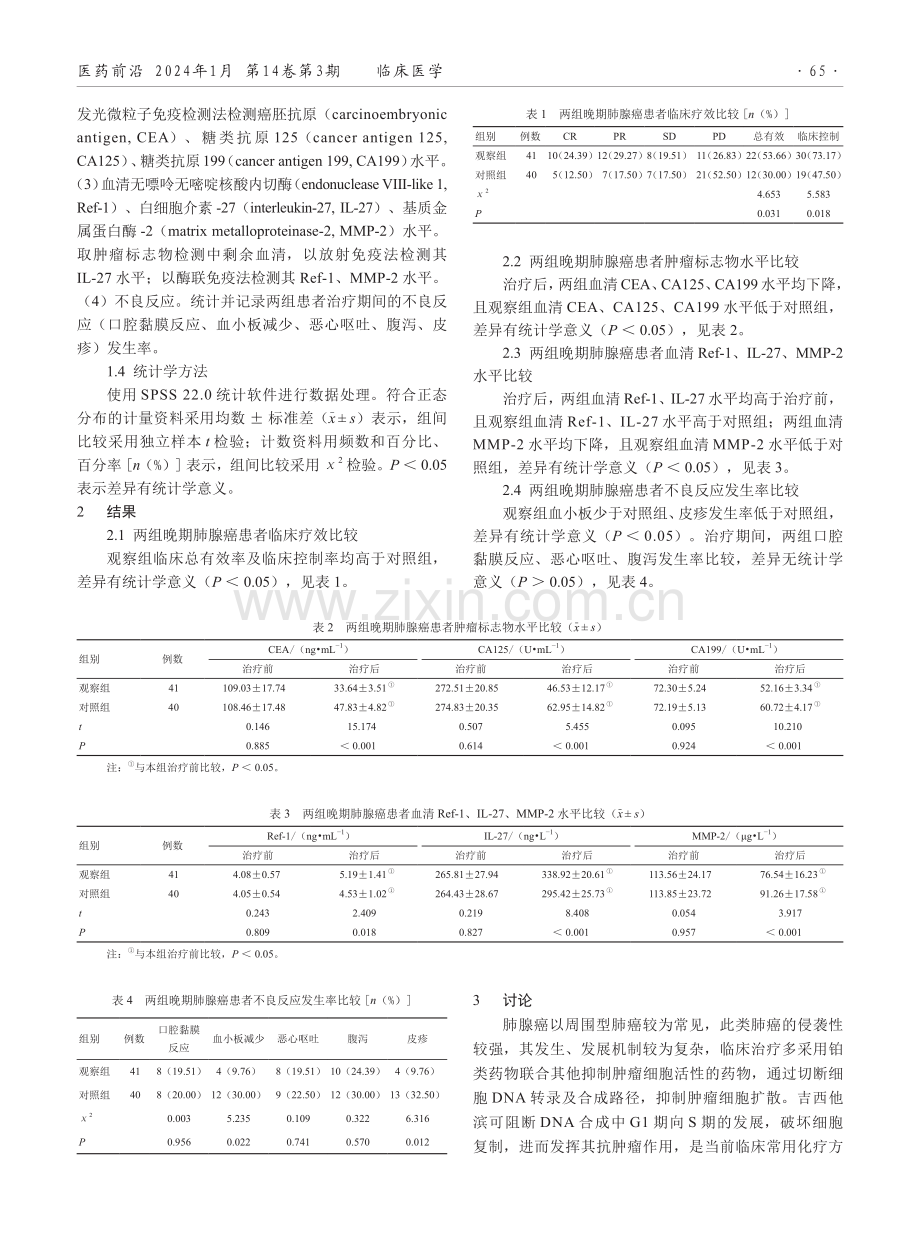 顺铂联合培美曲塞治疗晚期肺腺癌患者的临床效果.pdf_第2页