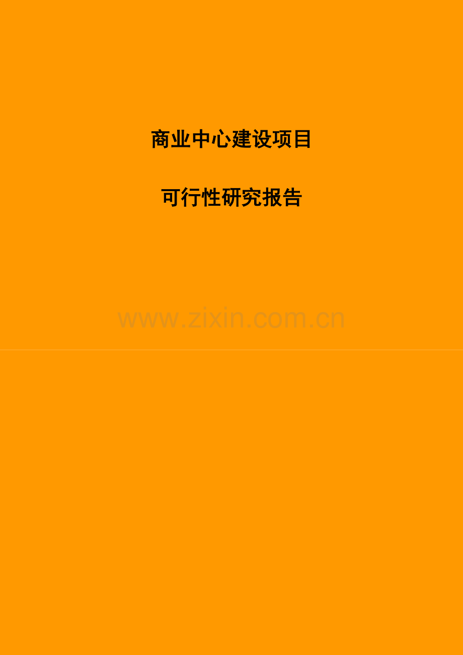 某某商服中心开发项目可行性研究报告商业中心项目建设可研报告.doc_第1页