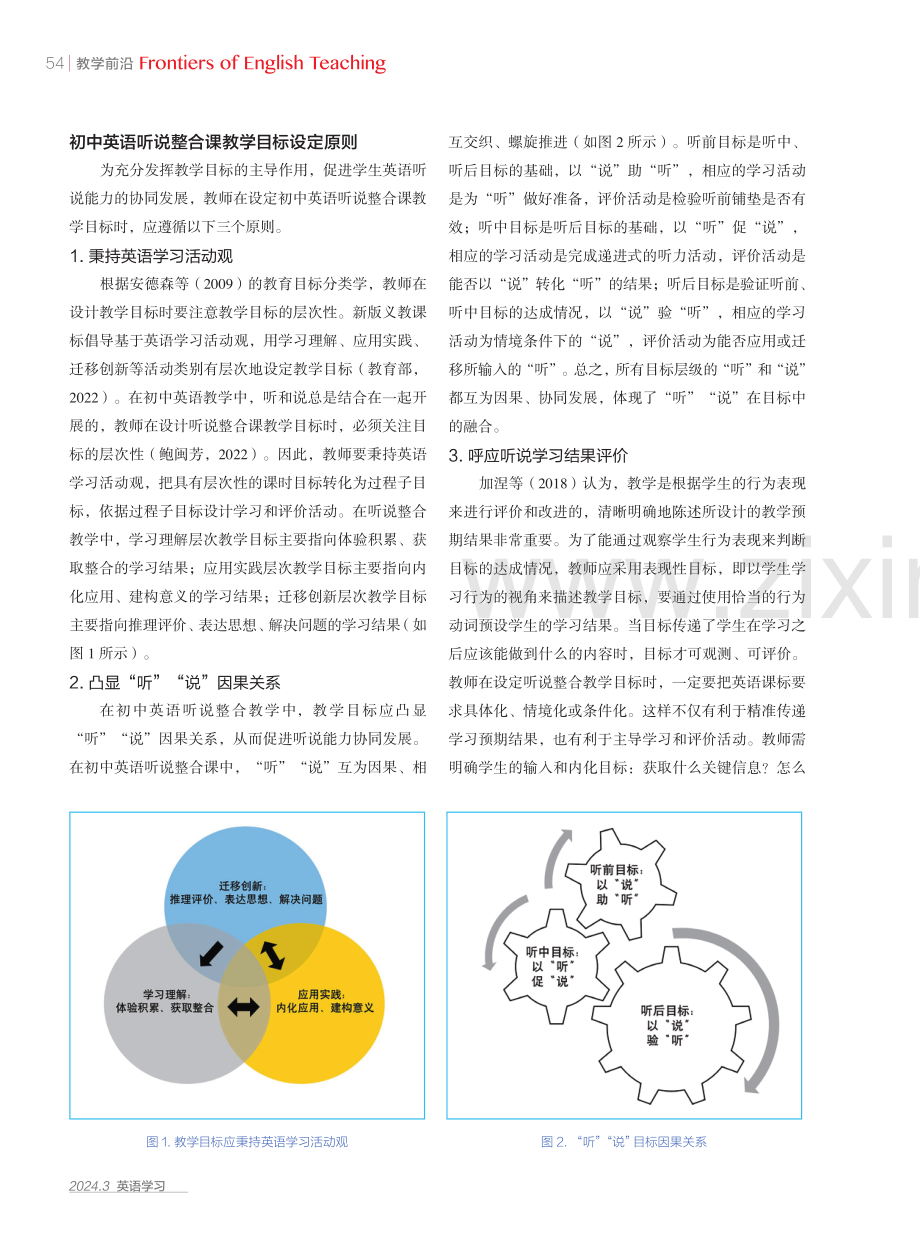 初中英语听说整合课教学目标的设定与实践.pdf_第2页