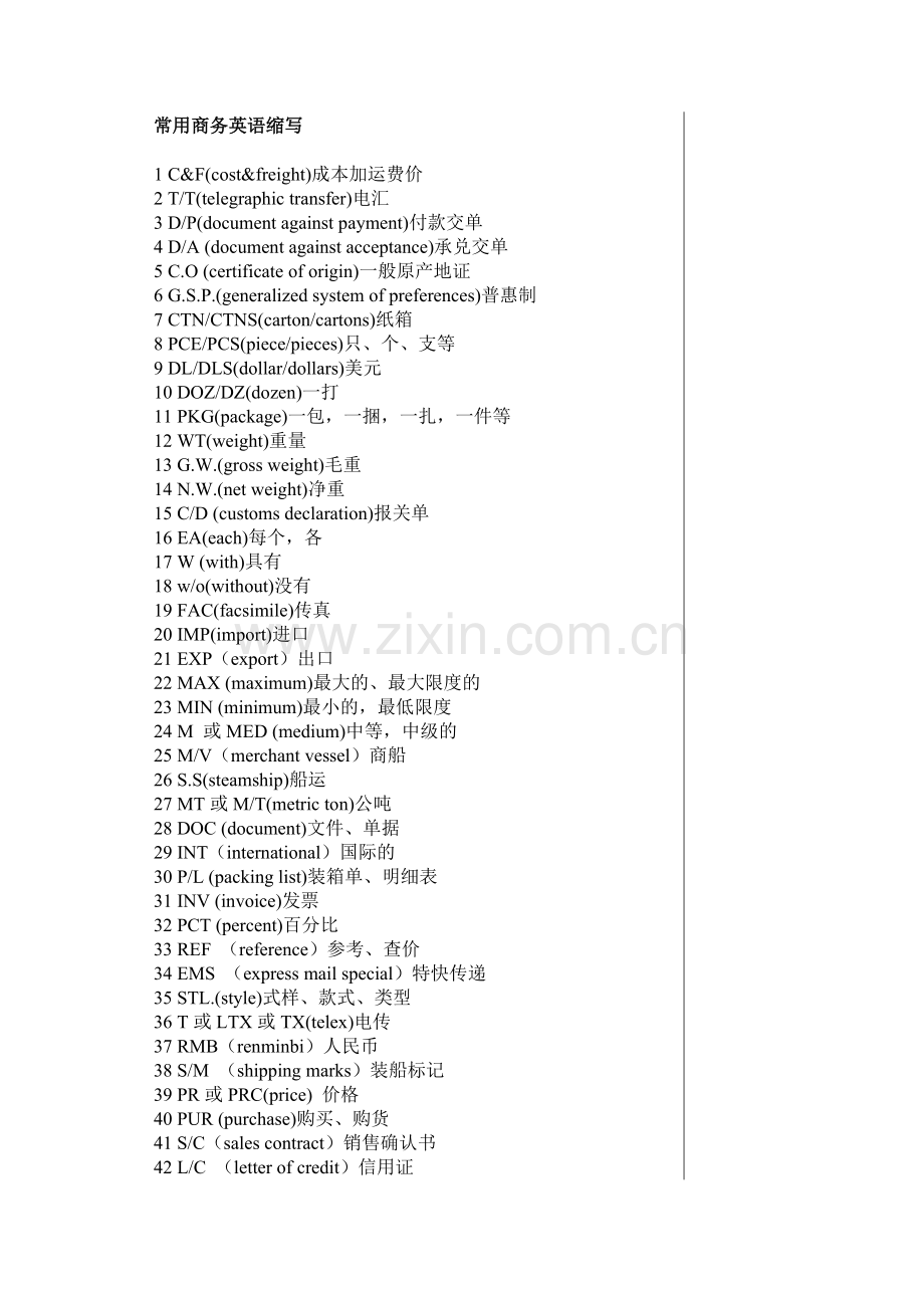 常用商务英语缩写.doc_第1页