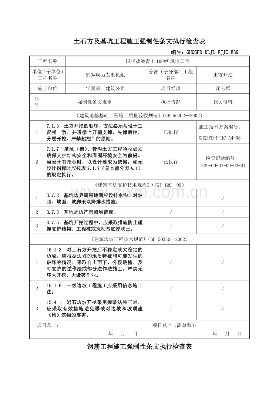 强制性条文执行检查表.doc_第1页