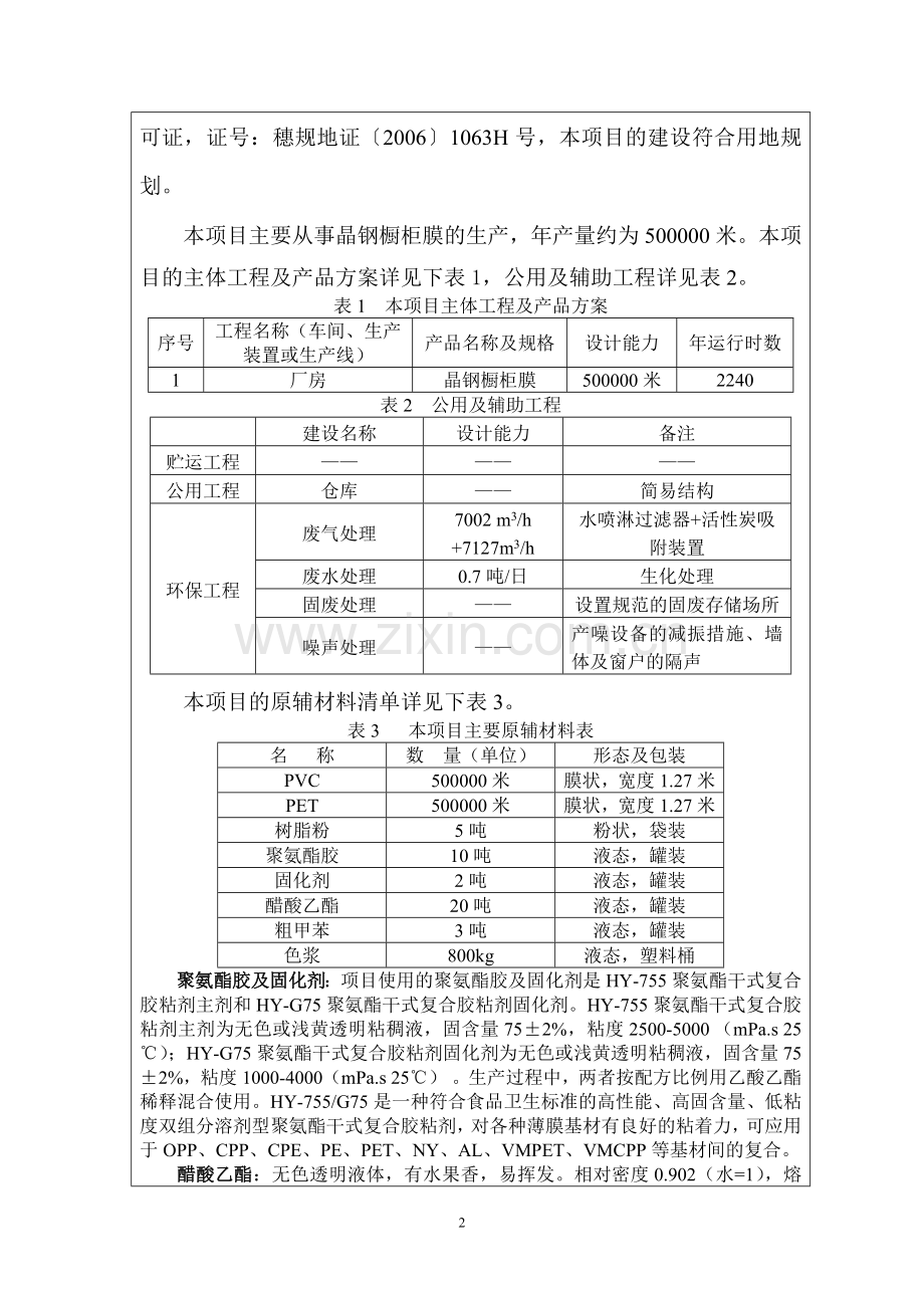 番禺区石基颖达塑料制品厂年产晶钢橱柜膜500000米建设项目立项环境影响评估报告表.doc_第3页