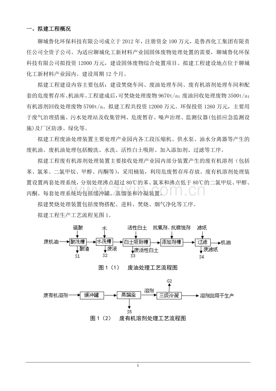 鲁化环保科技有限公司固体废物综合处理项目立项环境评估报告书.doc_第3页