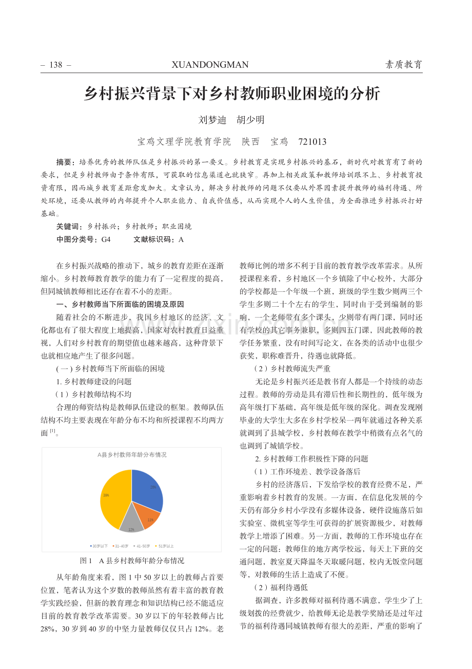 乡村振兴背景下对乡村教师职业困境的分析.pdf_第1页