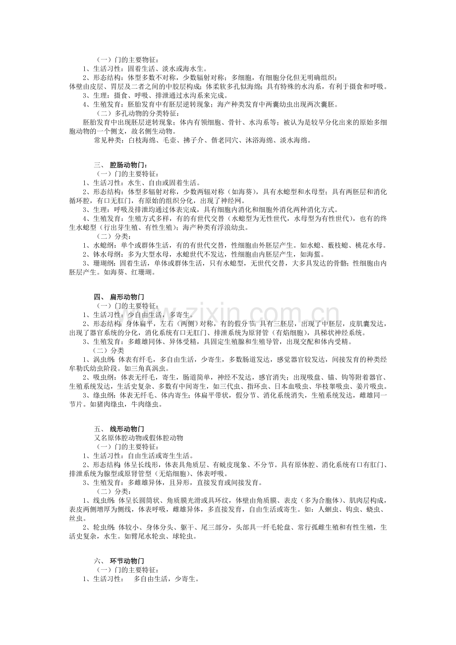 普通动物学复习资料.doc_第2页