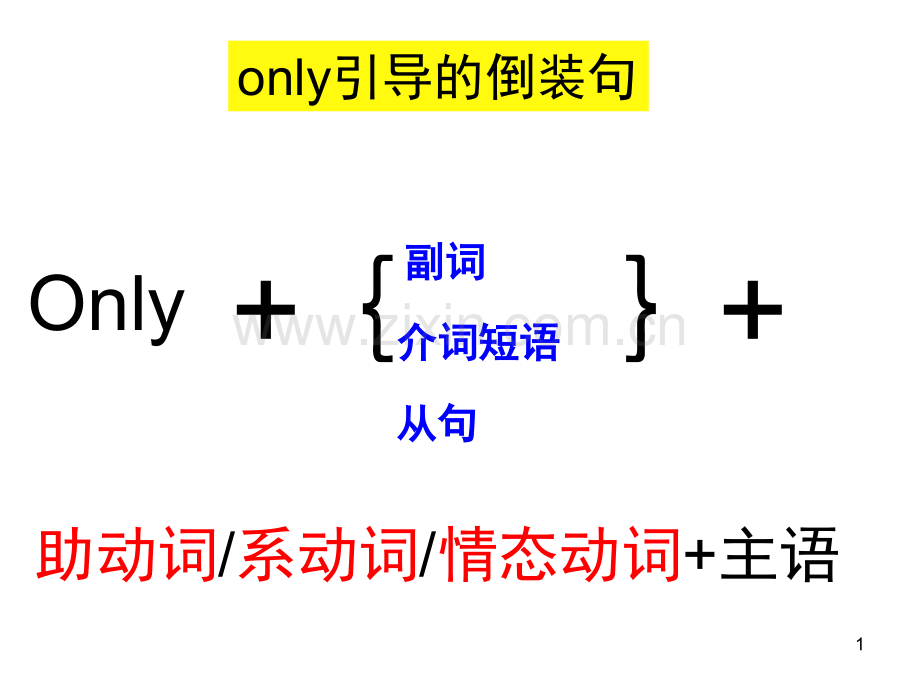 探究only引导的倒装句(课堂PPT).ppt_第1页