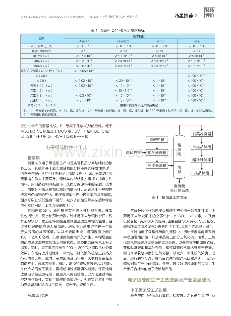 电子级硫酸的生产工艺及发展现状.pdf_第2页