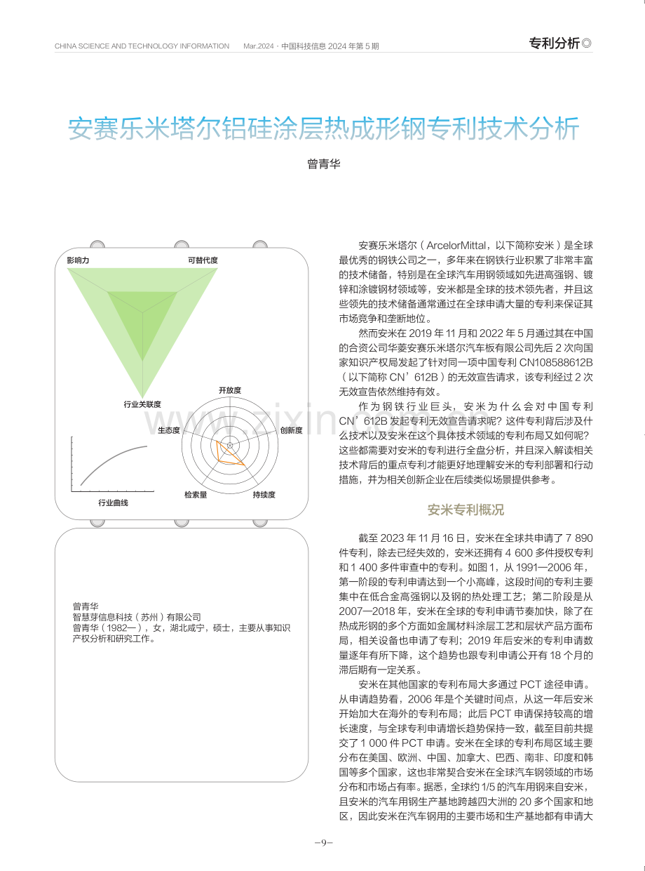 安赛乐米塔尔铝硅涂层热成形钢专利技术分析.pdf_第1页