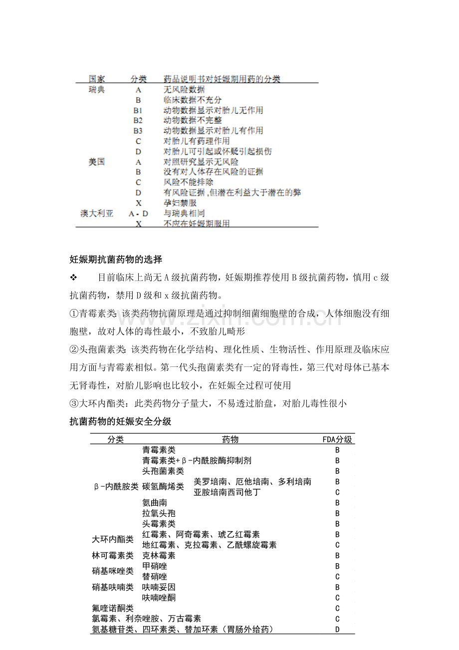 妊娠期抗菌药物的使用.doc_第3页