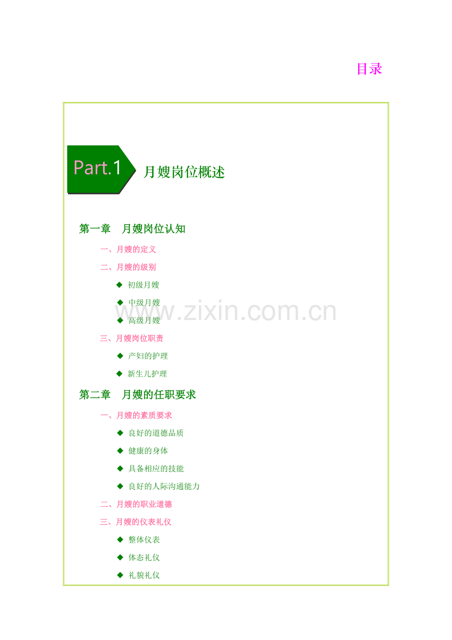 初级月嫂培训教材.doc_第1页