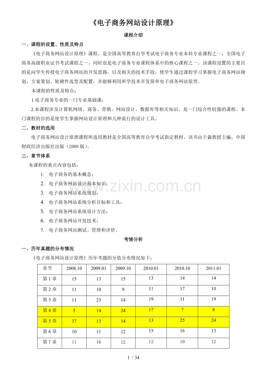 《电子商务网站设计原理》包过复习资料.doc_第1页