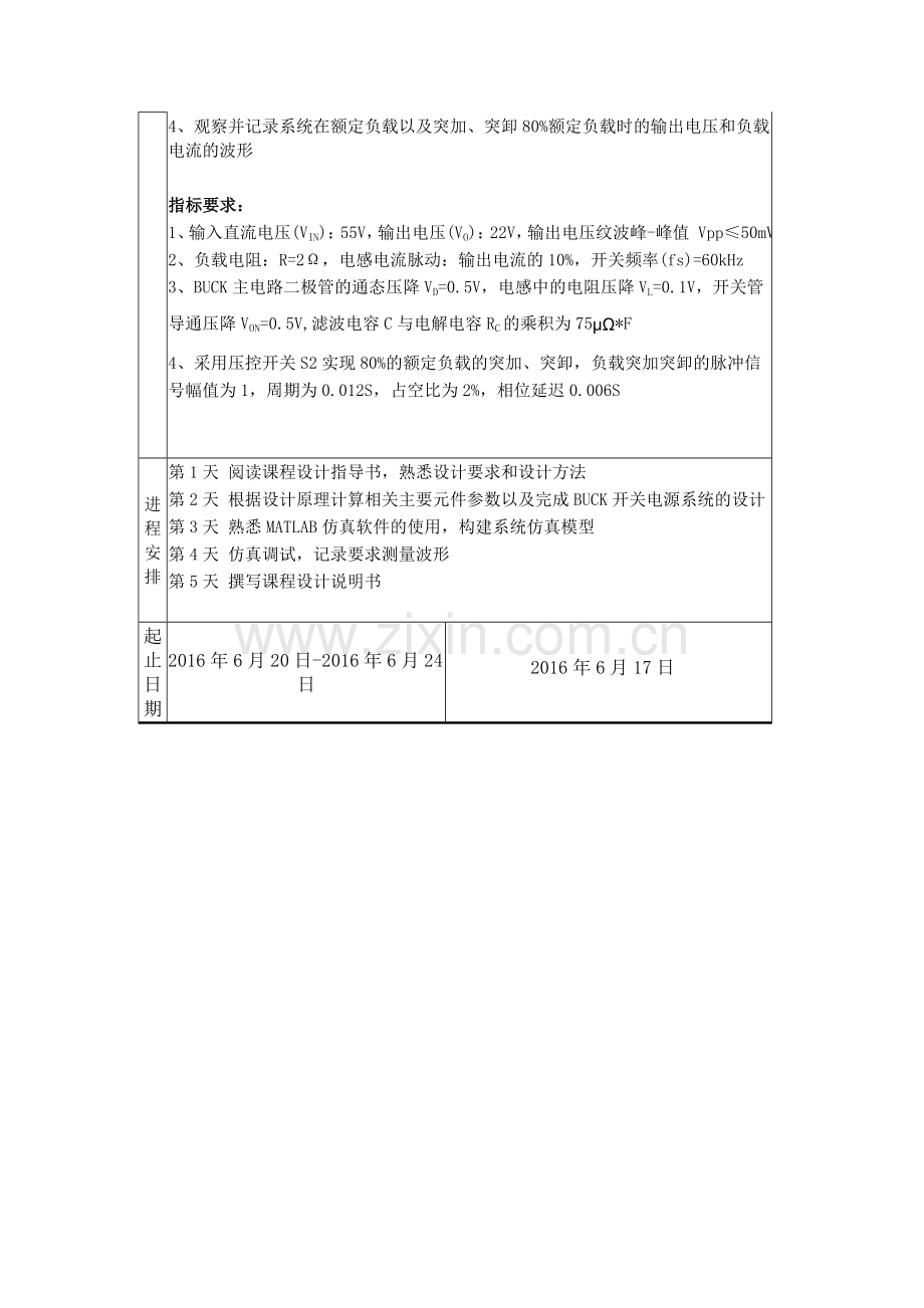 电力电子技术课程设计-BUCK开关电源闭环控制的仿真研究--55V-22V.docx_第2页