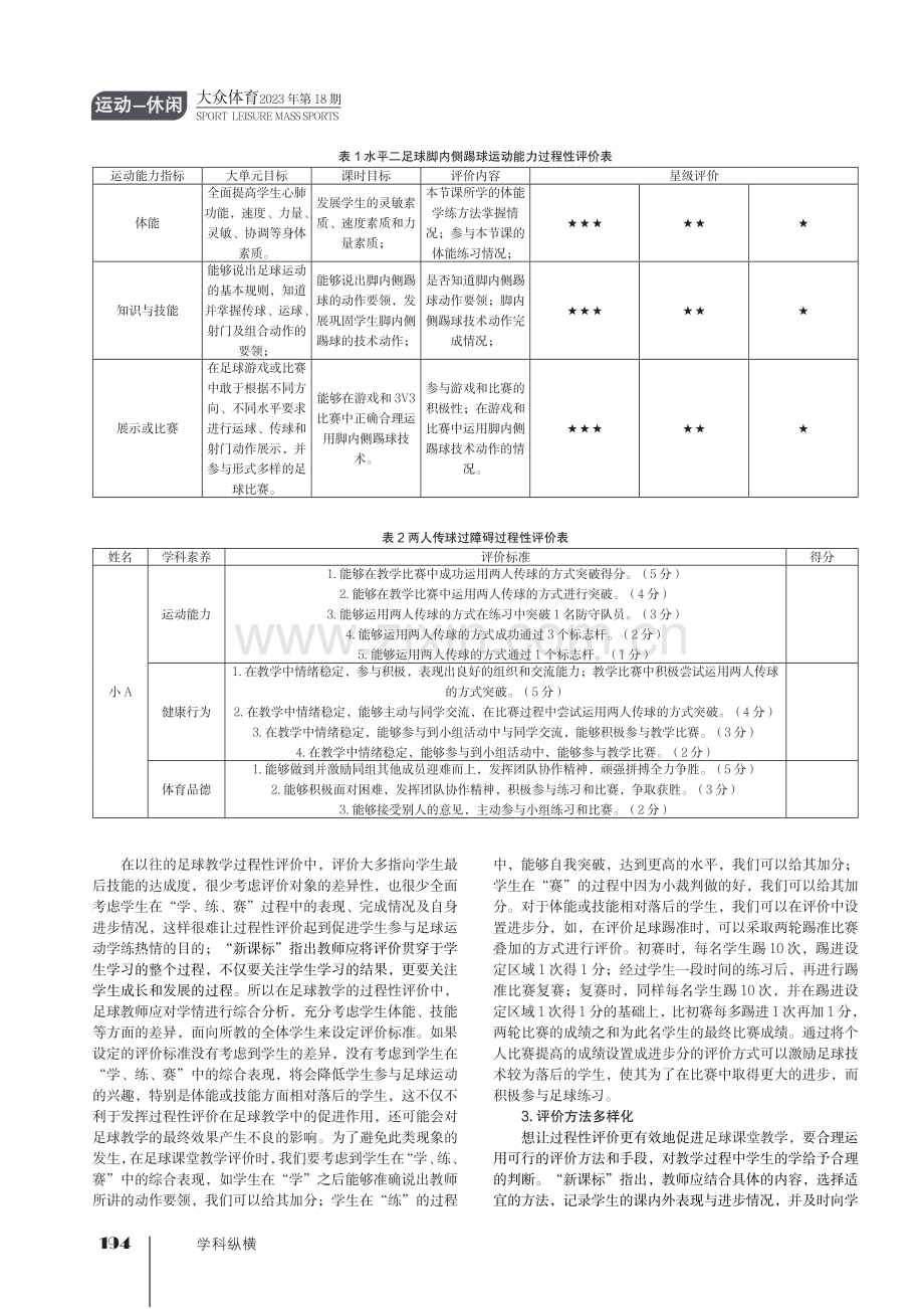 基于足球“学、练、赛”一体化的课堂教学评价策略.pdf_第2页