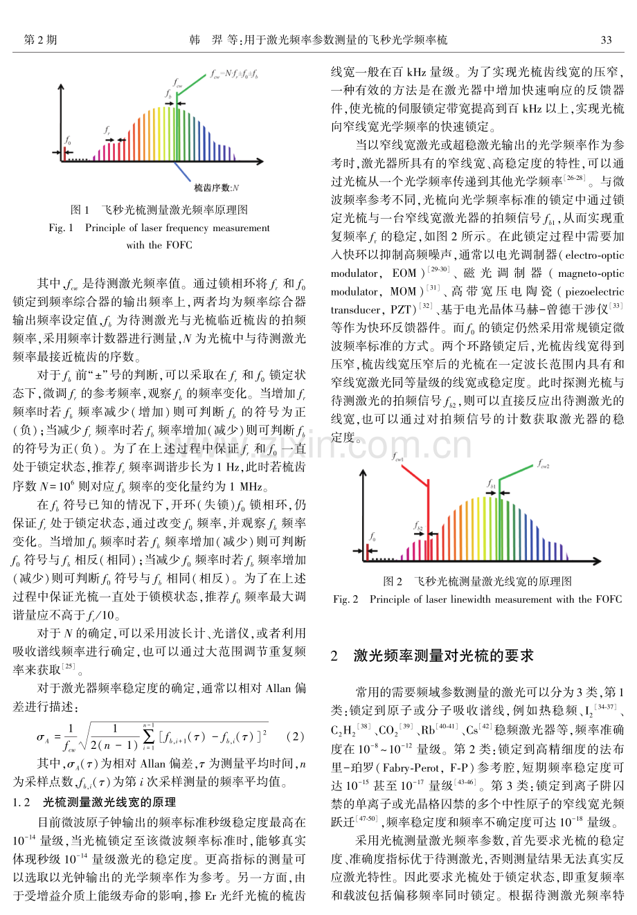 用于激光频率参数测量的飞秒光学频率梳.pdf_第3页