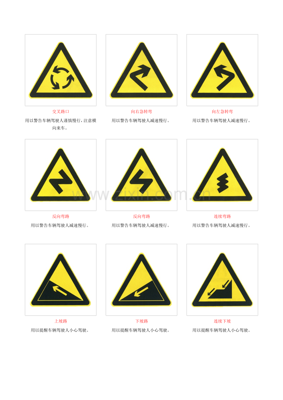 交通标志图及含义-大全.doc_第2页