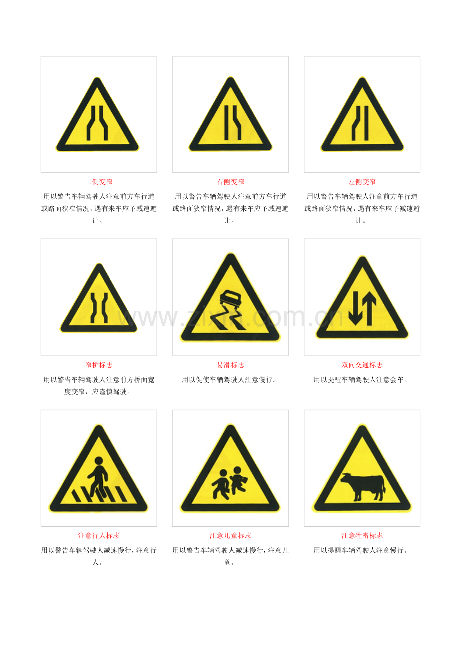 交通标志图及含义-大全.doc_第3页