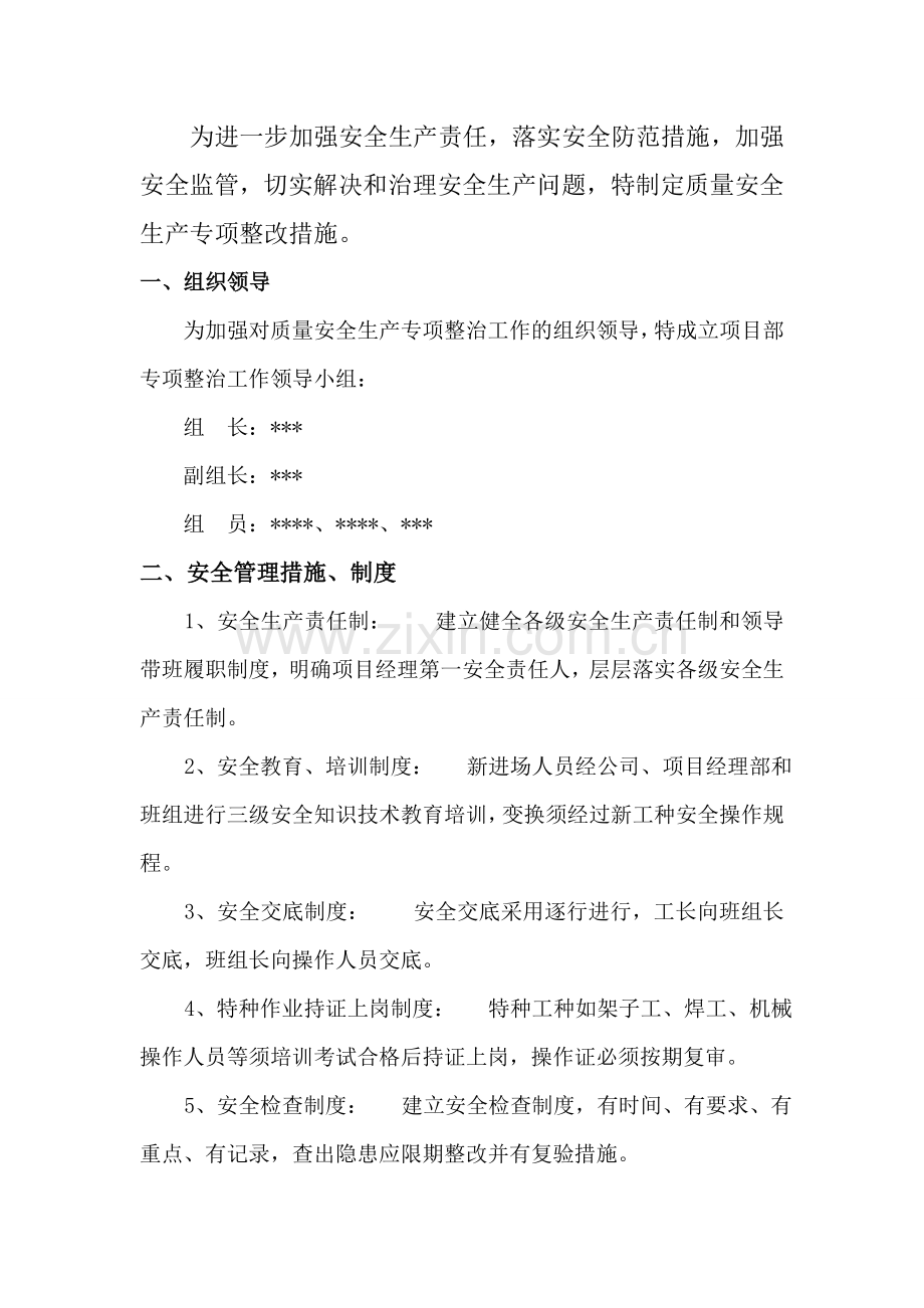 安全专项整治实施方案.doc_第2页