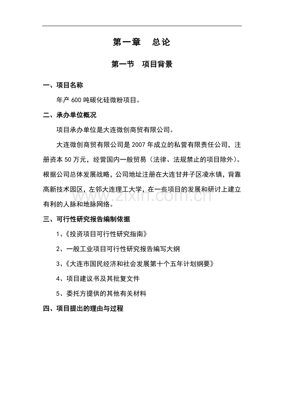 年产600吨碳化硅微粉项目可行性研究报告书.doc_第2页