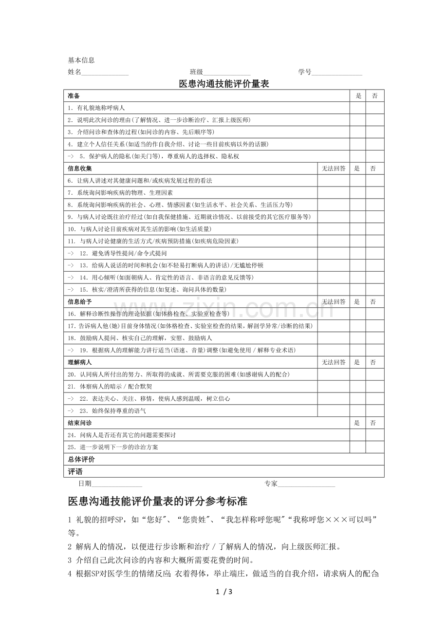 医患沟通技能评价量表(SEGUE).doc_第1页