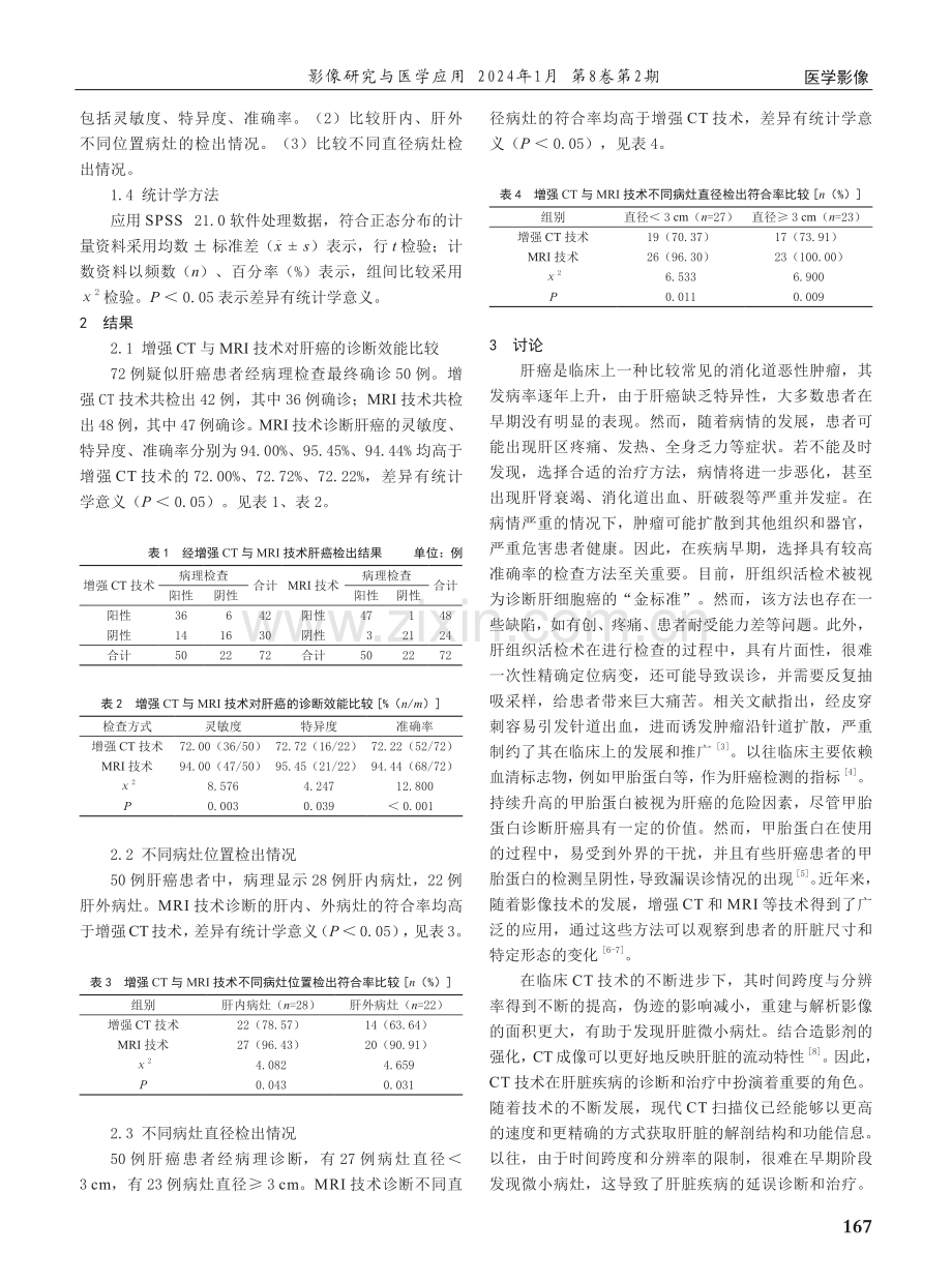 增强CT 技术与MRI 技术在肝癌诊断中的应用效果分析.pdf_第2页