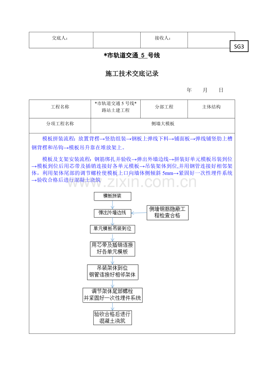 地铁车站侧墙模板技术交底.doc_第2页