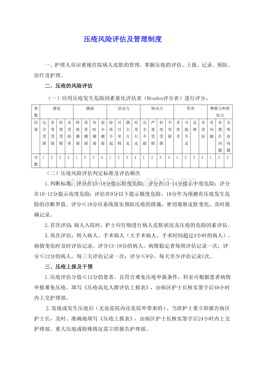 压疮、跌倒管理制度.doc_第1页