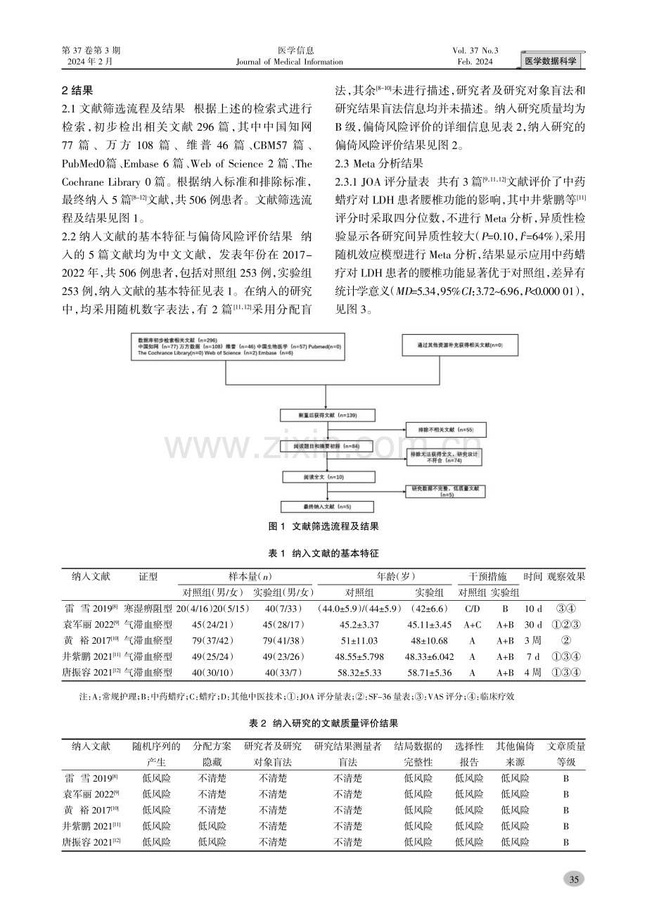 中药蜡疗对不同证型腰椎间盘突出症患者干预效果的Meta分析.pdf_第3页