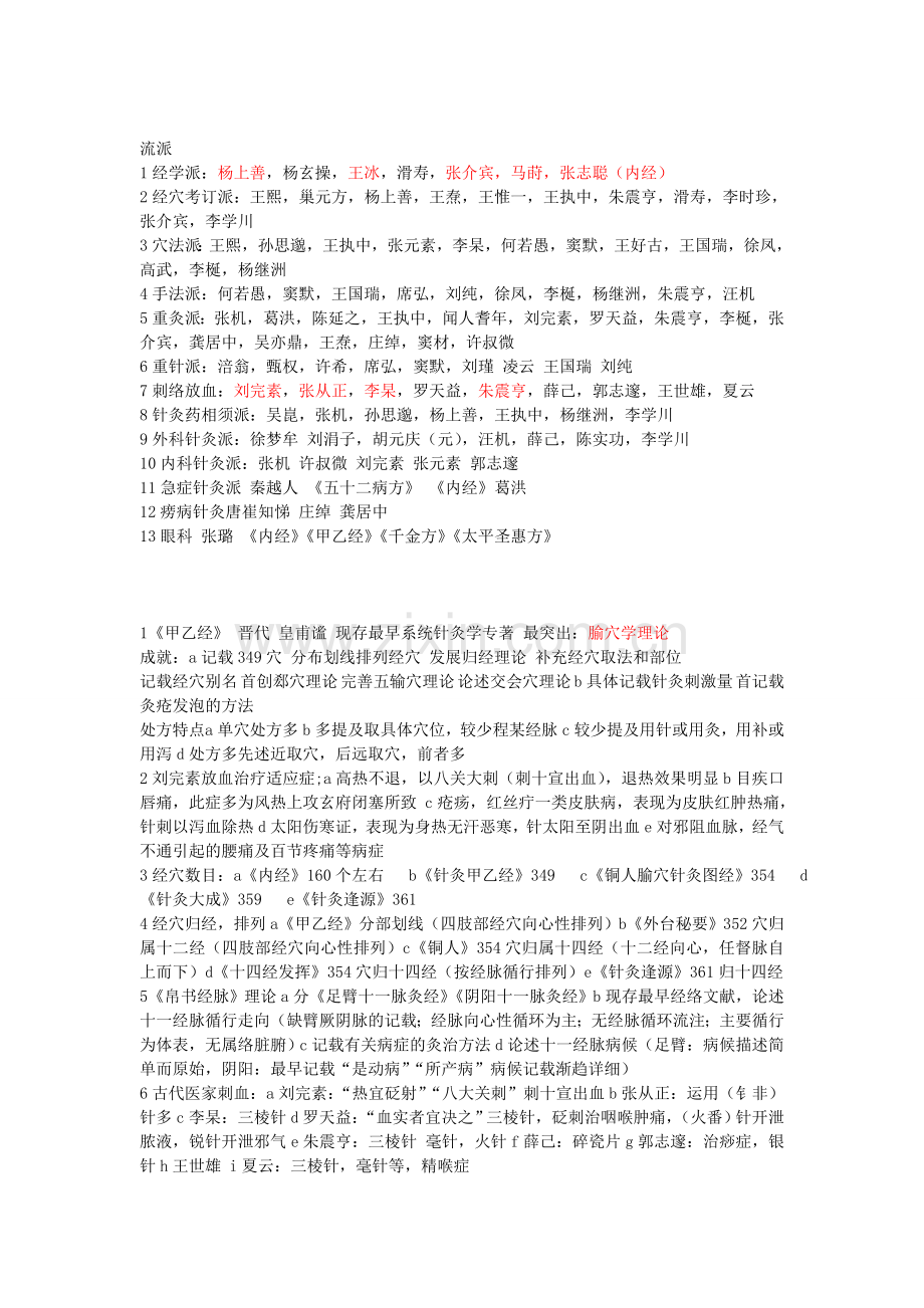 各家针灸学说总结.doc_第1页