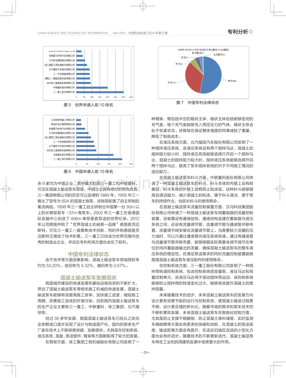 混凝土输送泵车领域专利技术现状.pdf_第3页