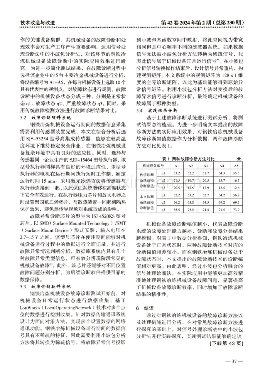 钢铁冶炼机械设备的故障诊断及处理措施.pdf_第3页