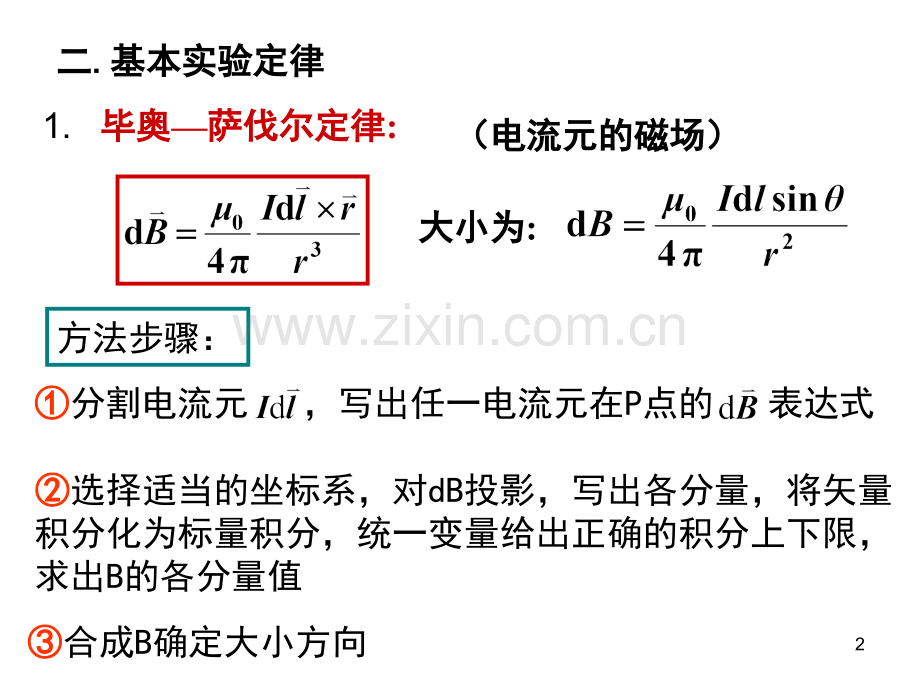 大学物理稳恒磁场小结(课堂PPT).ppt_第2页