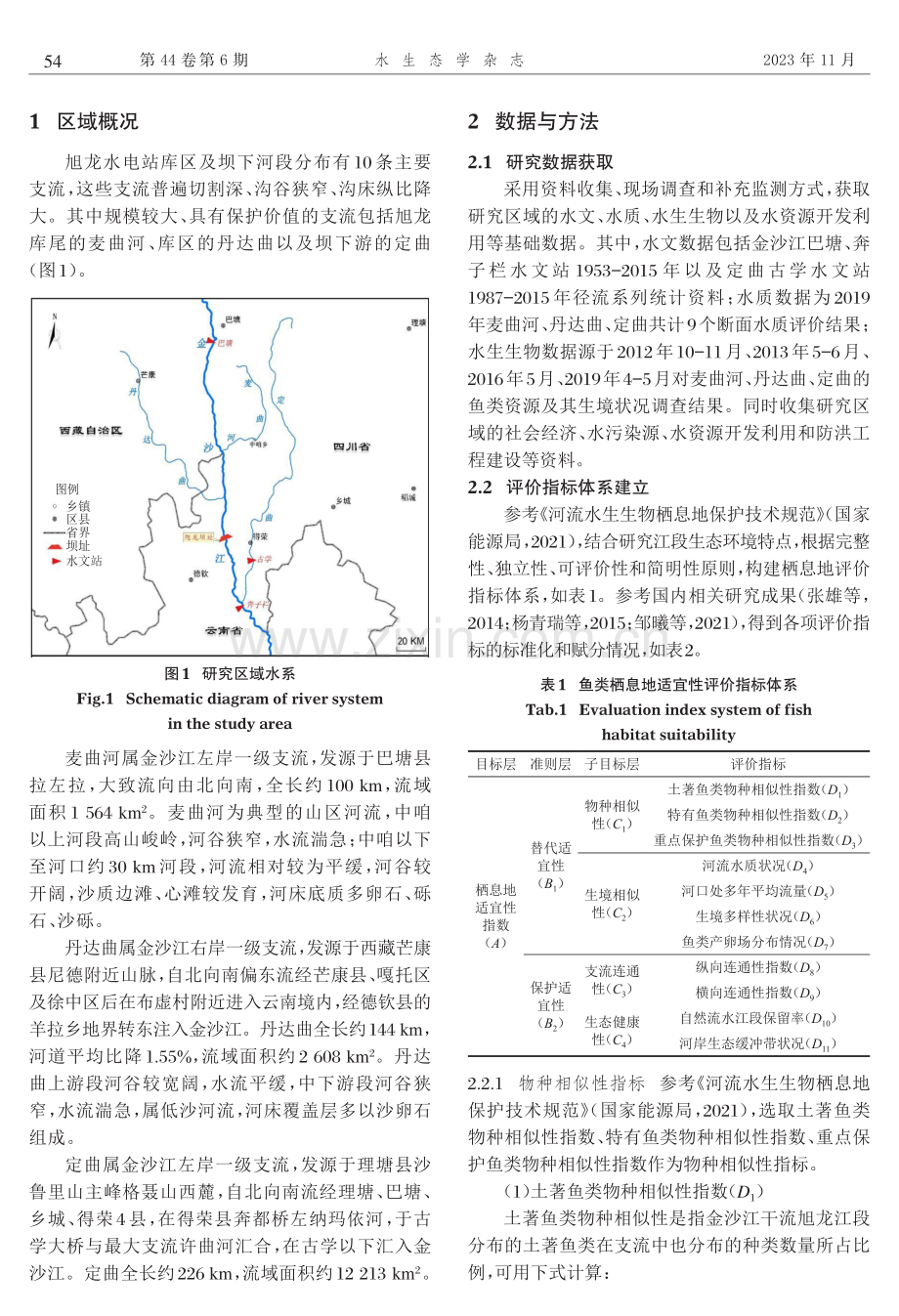 金沙江旭龙水电站鱼类栖息地适宜性评价.pdf_第2页